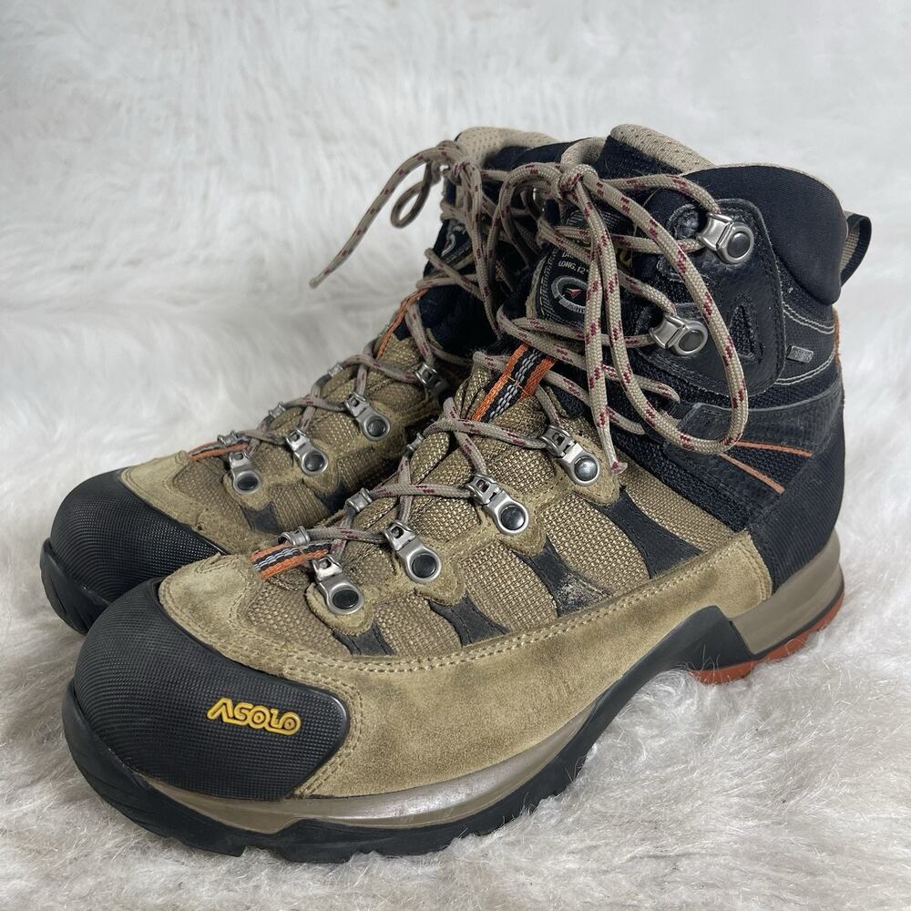 Asolo Hiking Boots Men US 8.5 EU 42 Brown Black Trail Outdoor Shoes